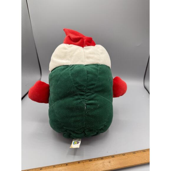 Vintage Christmas Gnome Plush Elf Doll ~ Red Hat Green Outfit ~ Stuffed Toy 11” - Picture 3 of 5
